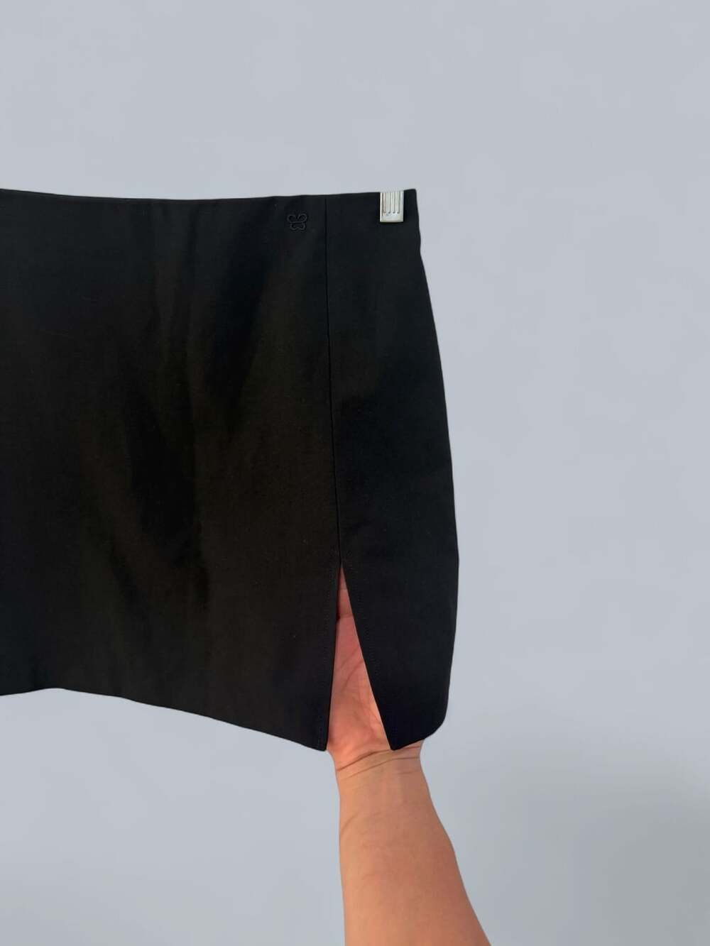 Aritzia Sunday Best Tatiana Skirt Black Mini Skirt with Slit - Picture 5 of 11